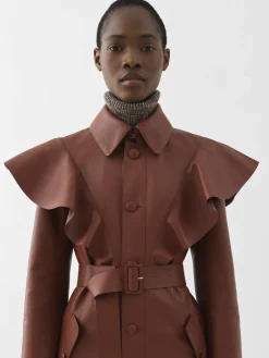 Cuir-Chloé Trench Volante Intense Brown