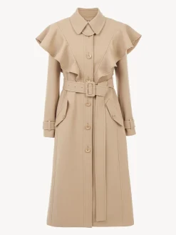 Manteaux-Chloé Trench Volante Pearl Beige