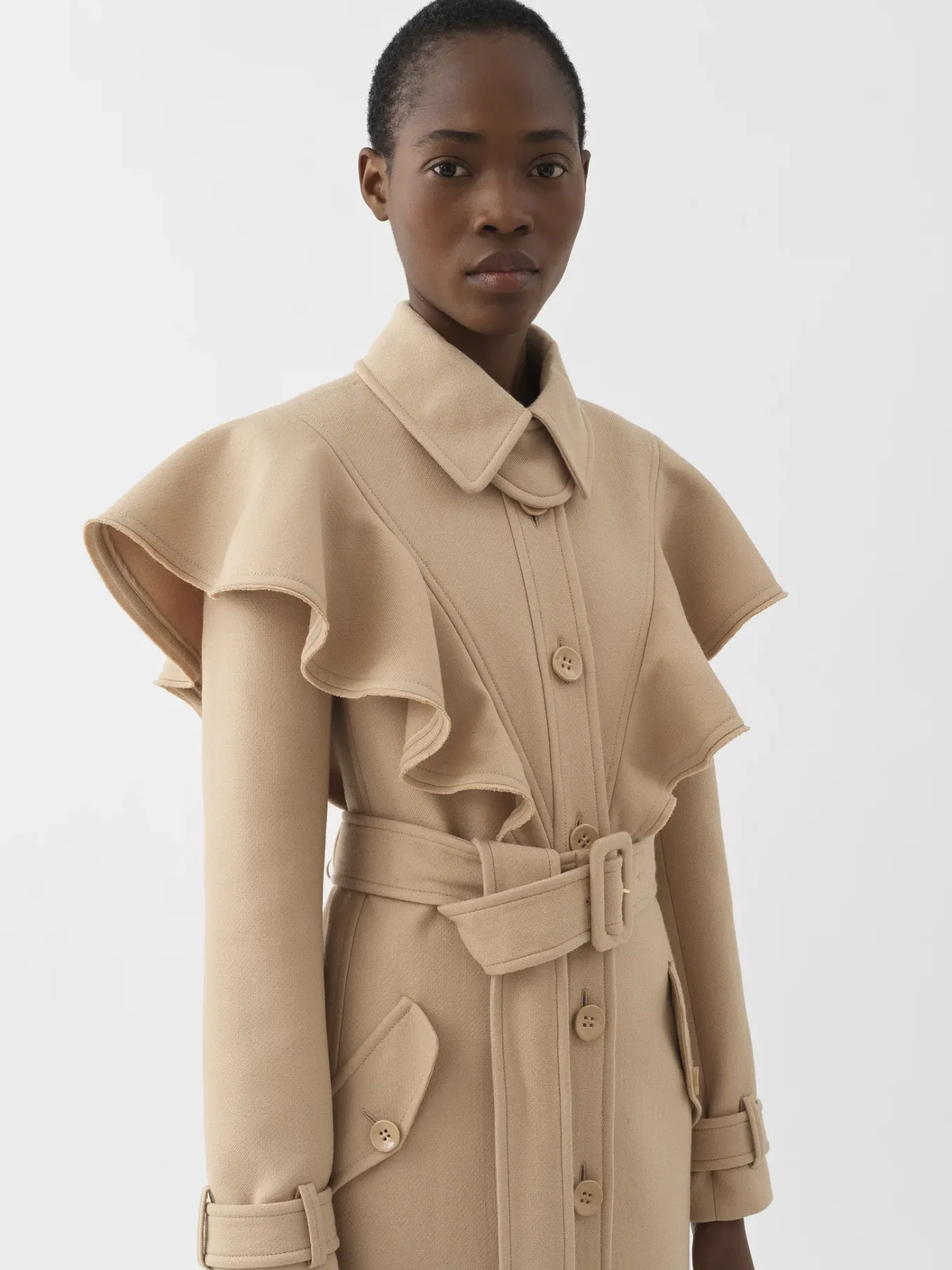 Manteaux-Chloé Trench Volante Pearl Beige