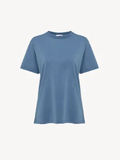 Tops Et Blouses-Chloé T-Shirt Col Rond Pure Blue