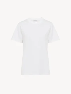 Tops Et Blouses-Chloé T-Shirt Col Rond Blanc
