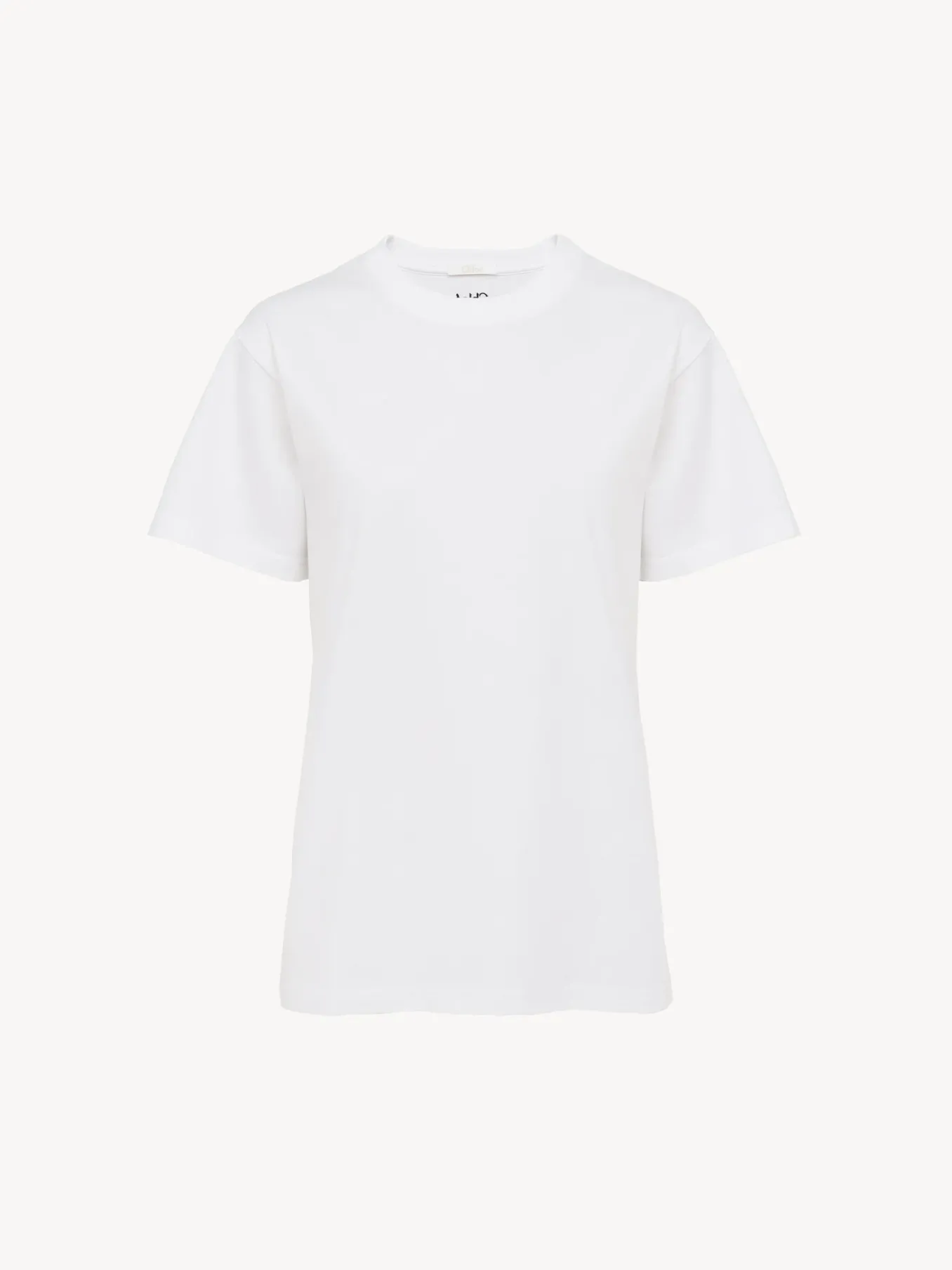 Tops Et Blouses-Chloé T-Shirt Col Rond Blanc