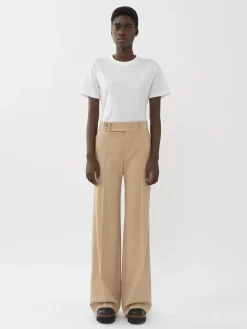 Tops Et Blouses-Chloé T-Shirt Col Rond Blanc