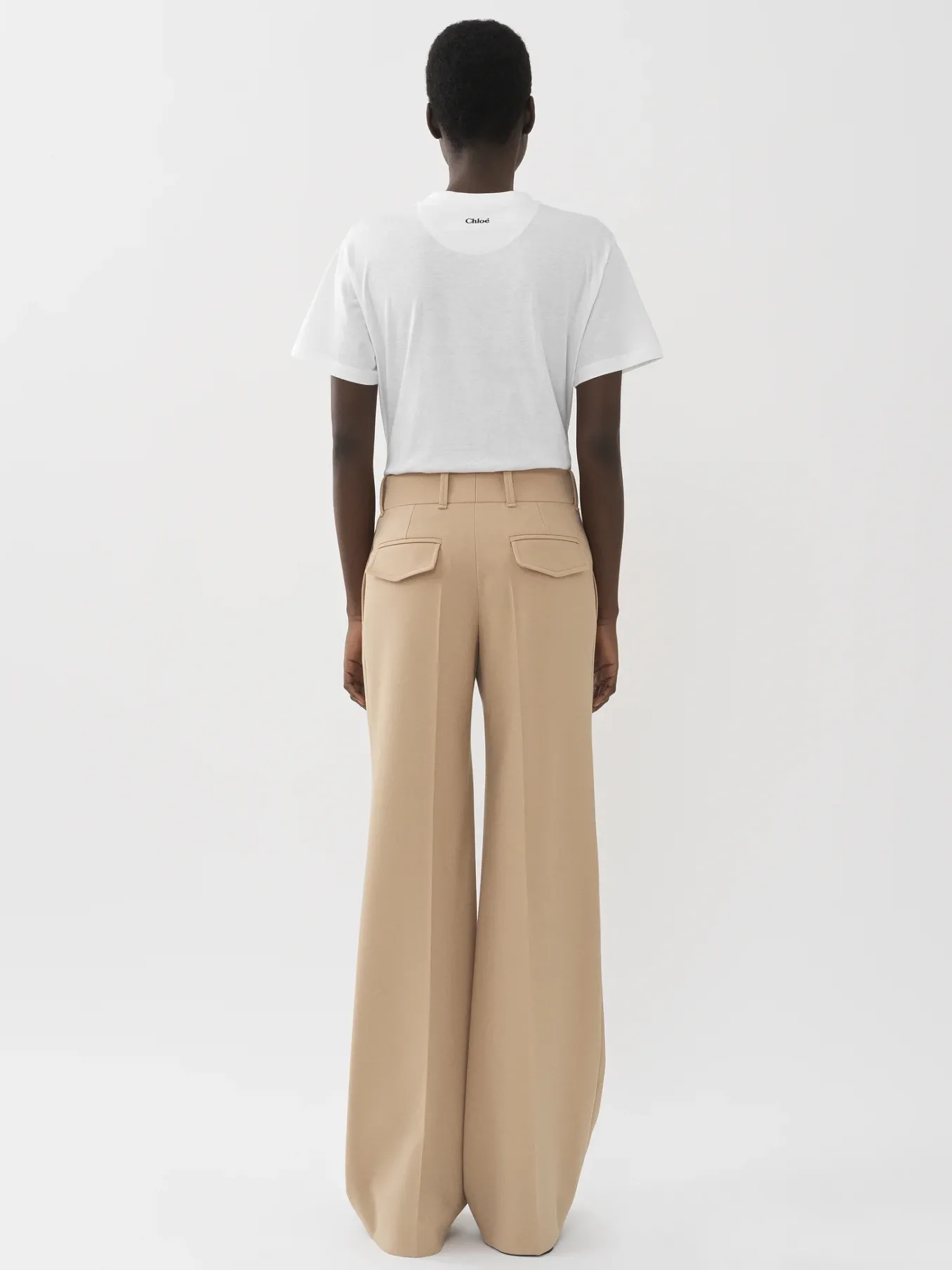 Tops Et Blouses-Chloé T-Shirt Col Rond Blanc