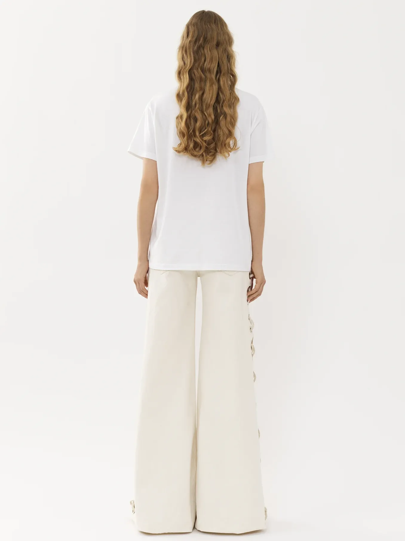 Tops Et Blouses-Chloé T-Shirt Col Rond White - Green 1