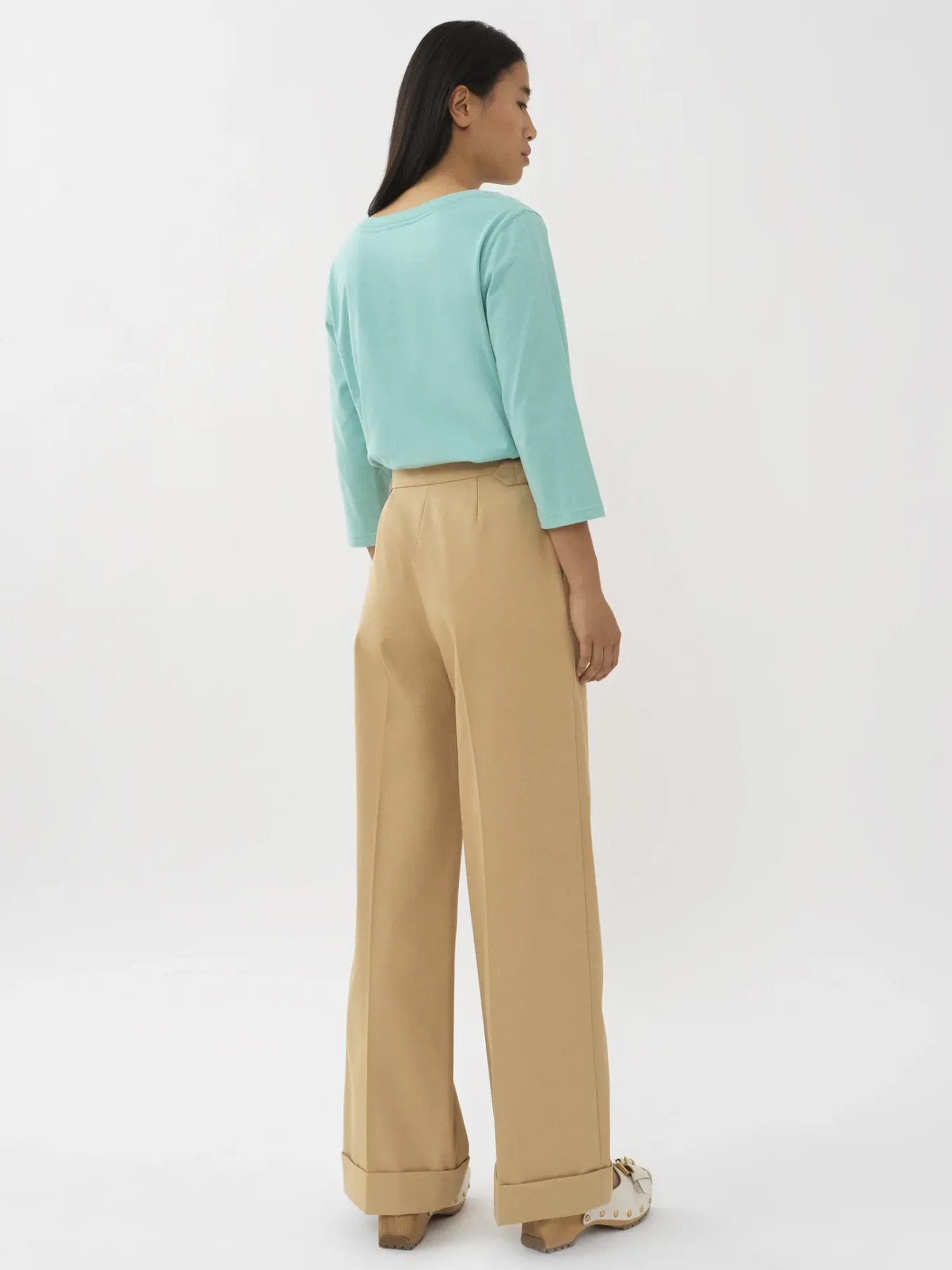 Vêtements-Chloé T-Shirt Encolure Bateau Autumnal Green