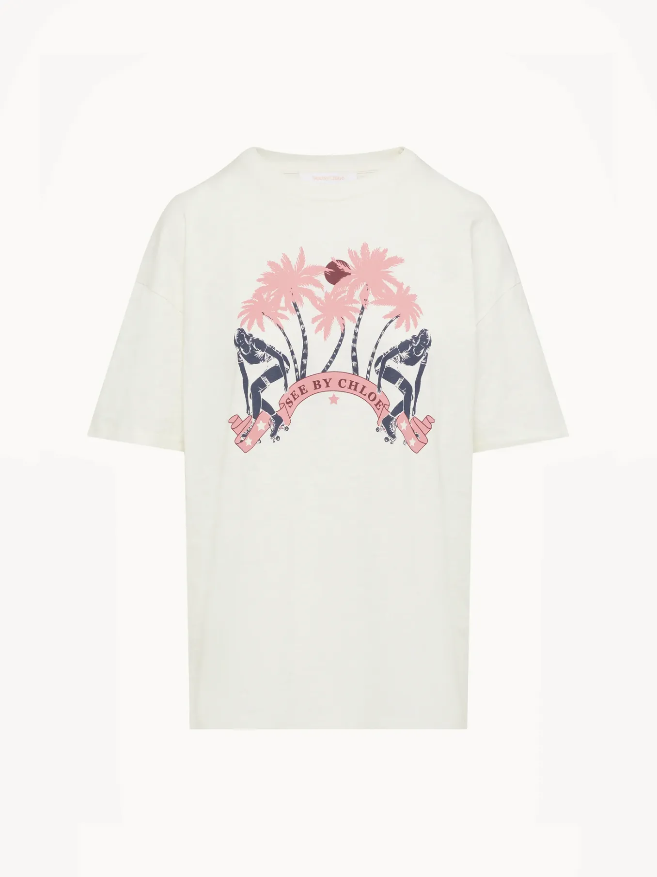 Vêtements-Chloé T-Shirt Large Crystal White