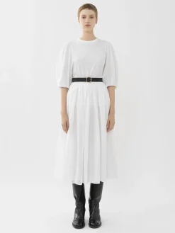 Tops Et Blouses-Chloé T-Shirt Manches Ballon Blanc