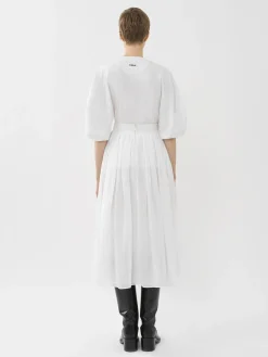 Tops Et Blouses-Chloé T-Shirt Manches Ballon Blanc