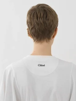 Tops Et Blouses-Chloé T-Shirt Manches Ballon Blanc