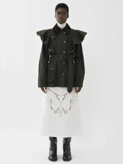 Vestes-Chloé Veste « Dustyn » Barbour Pour Chloe Obsidian Brown