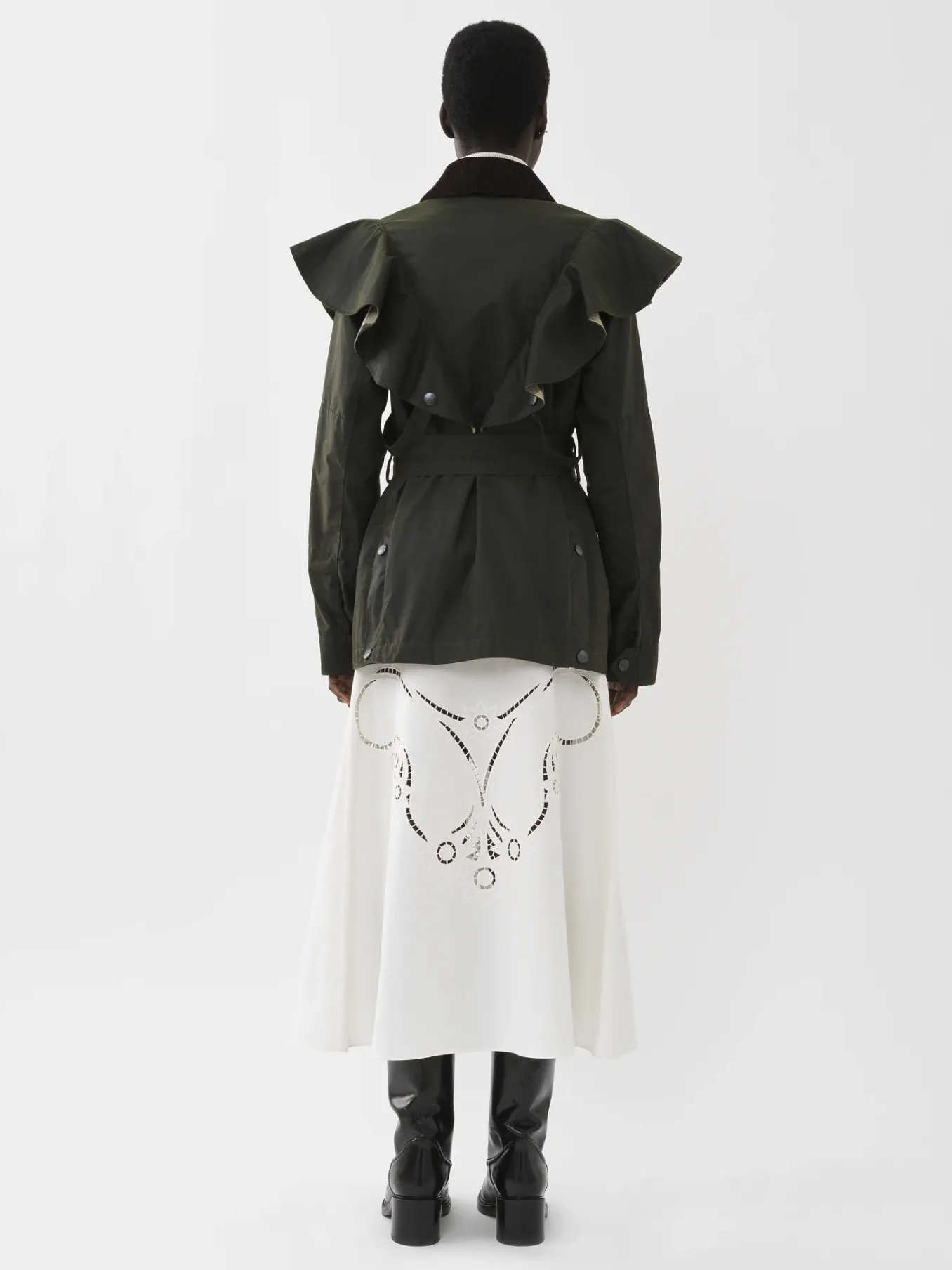 Vestes-Chloé Veste « Dustyn » Barbour Pour Chloe Obsidian Brown