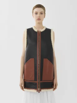 Vestes-Chloé Veste Aviateur Sans Manches Noir