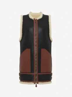 Vestes-Chloé Veste Aviateur Sans Manches Noir