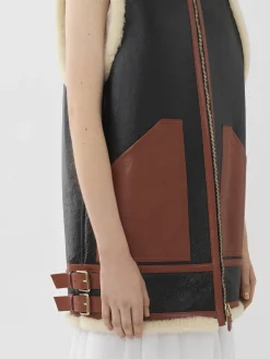 Vestes-Chloé Veste Aviateur Sans Manches Noir
