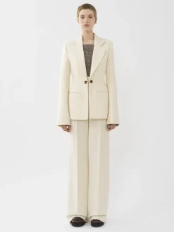 Vestes-Chloé Veste Blazer Corset Coconut Milk