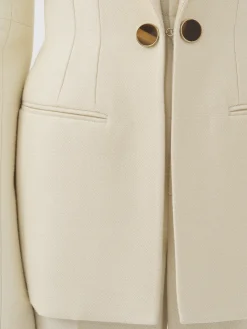 Vestes-Chloé Veste Blazer Corset Coconut Milk