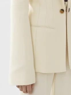 Vestes-Chloé Veste Blazer Corset Coconut Milk