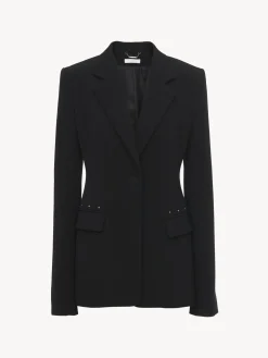 Vestes-Chloé Veste Blazer Forme Cloche Noir