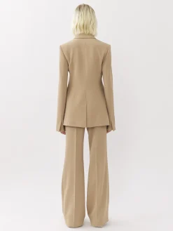 Vestes-Chloé Veste Blazer Forme Cloche Pearl Beige