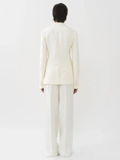 Vestes-Chloé Veste Blazer Sans Col Ouverte Iconic Milk