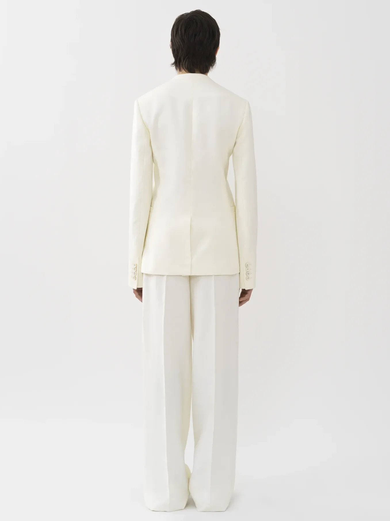 Vestes-Chloé Veste Blazer Sans Col Ouverte Iconic Milk