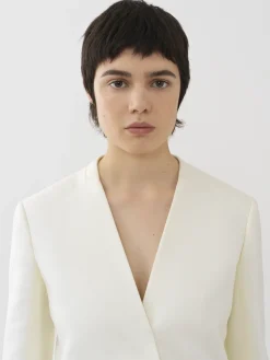 Vestes-Chloé Veste Blazer Sans Col Ouverte Iconic Milk