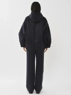 Vêtements-Chloé Veste Bomber A Capuche Ink Navy