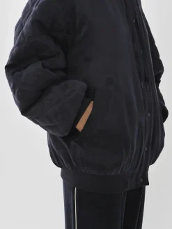 Vêtements-Chloé Veste Bomber A Capuche Ink Navy