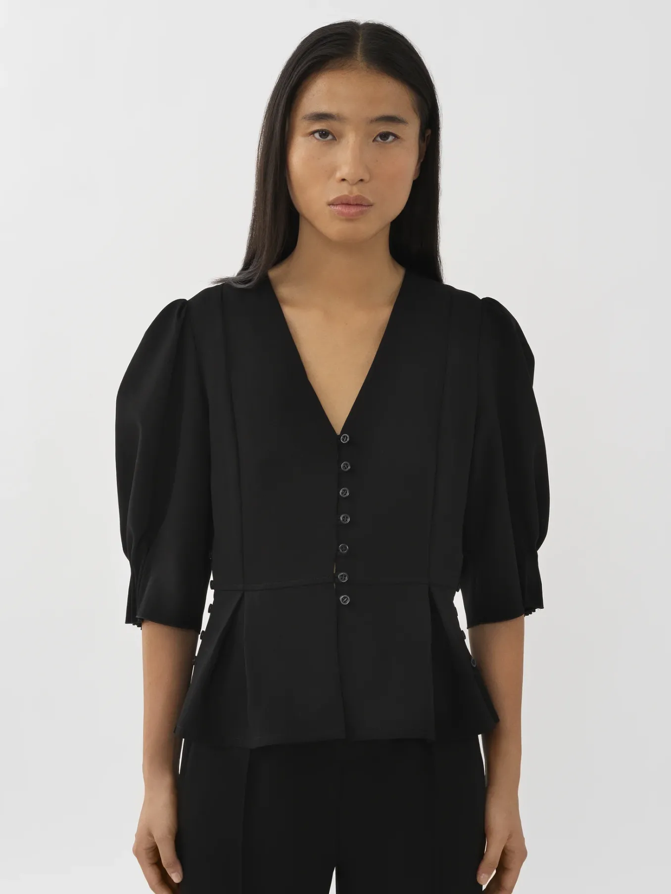 Vêtements-Chloé Veste Boutonnee A Basque Noir