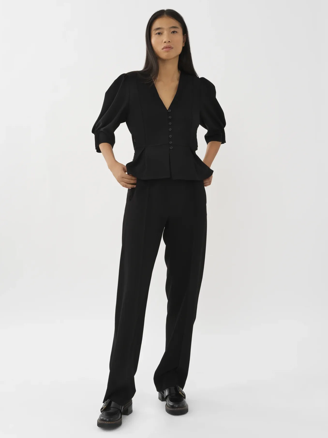 Vêtements-Chloé Veste Boutonnee A Basque Noir