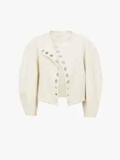 Vestes-Chloé Veste Courte Ouverte Eden White