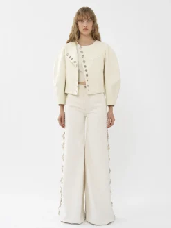 Vestes-Chloé Veste Courte Ouverte Eden White