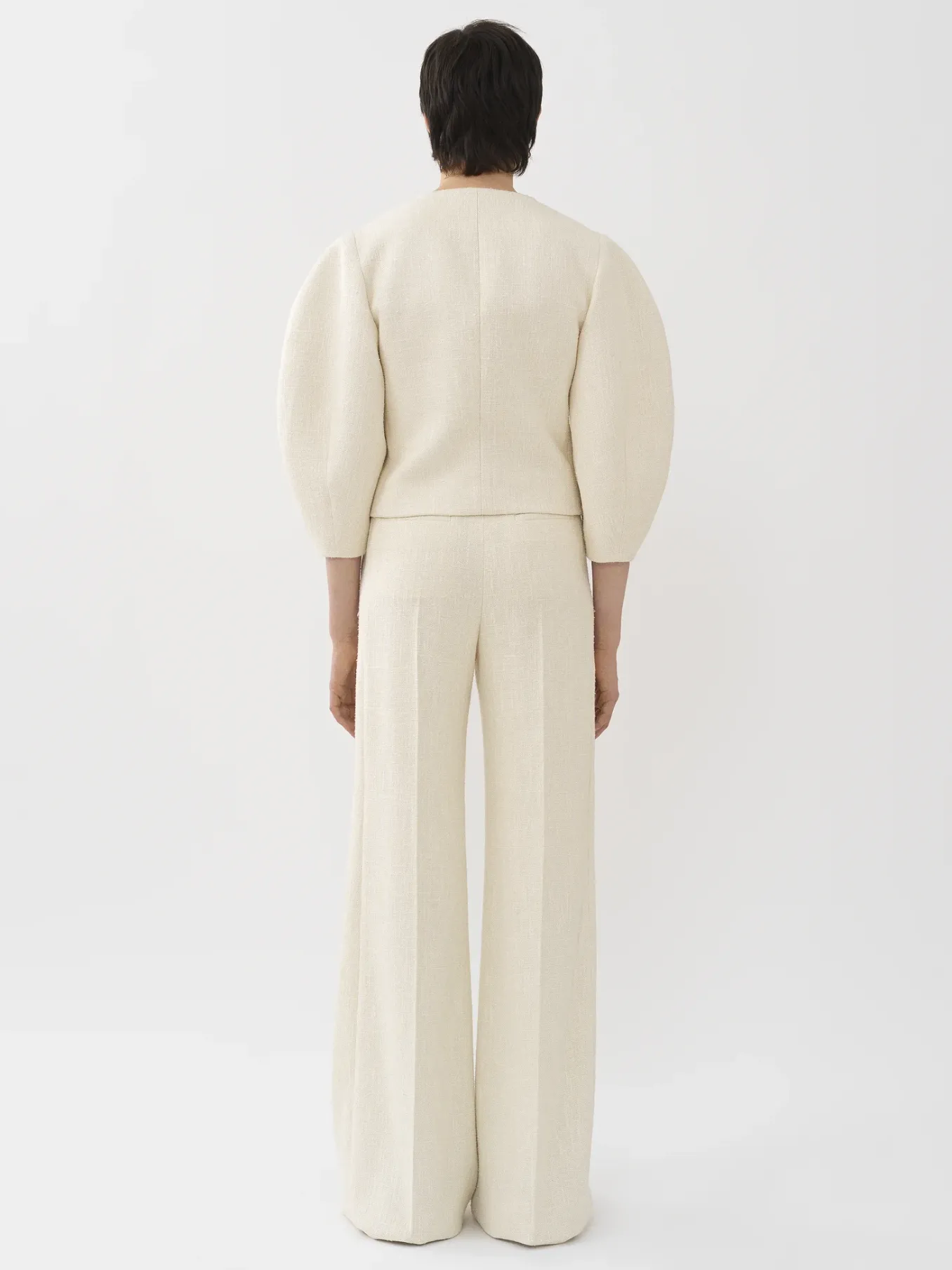 Vestes-Chloé Veste Croisee Manches Boule Coconut Milk