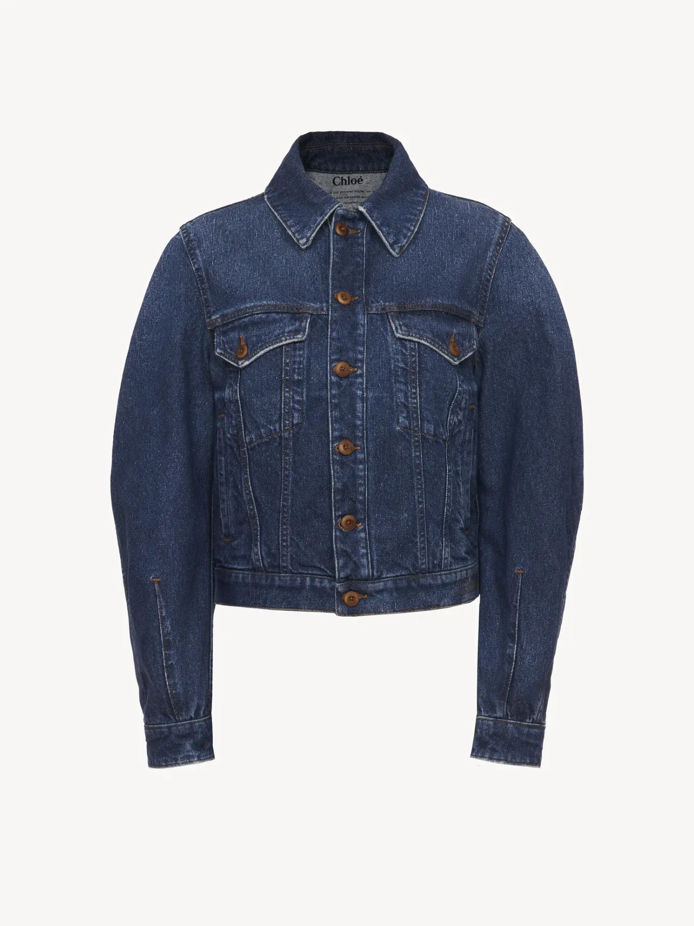 Vestes-Chloé Veste Manches Arrondies « Taal » Faded Denim