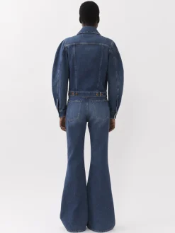 Vestes-Chloé Veste Manches Arrondies « Taal » Faded Denim