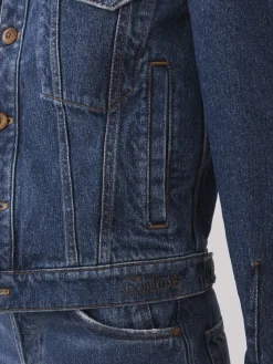Vestes-Chloé Veste Manches Arrondies « Taal » Faded Denim