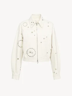 Vestes-Chloé Veste Utilitaire Courte Iconic Milk