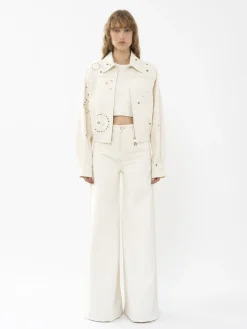 Vestes-Chloé Veste Utilitaire Courte Iconic Milk
